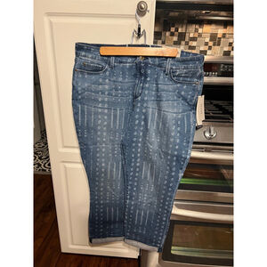 New NYDJ Blue Denim Jessica Relaxed Boyfriend Jeans Womens Mid-Rise